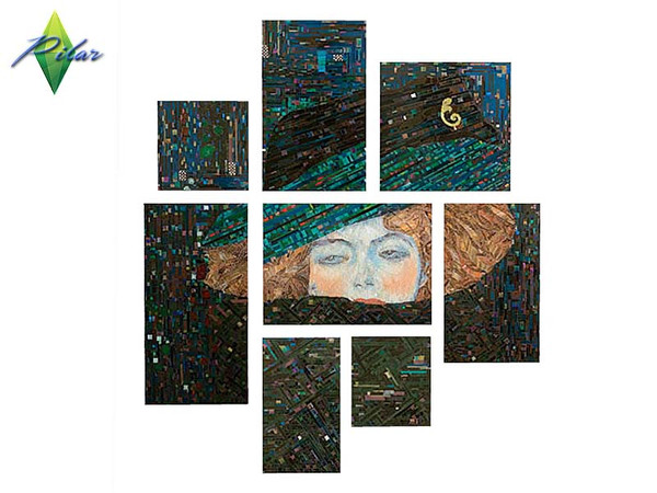 Sims 4 — Collector PaintingLarge by Pilar — Mix of styles, modern furniture with a vintage note