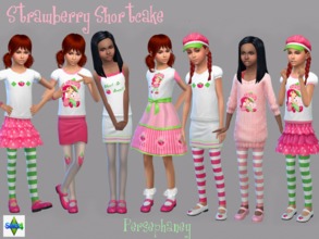 Sims 4 — Strawberry Shortcake Set by Persephaney — Mix and Match clothing set for female sims featuring Strawberry