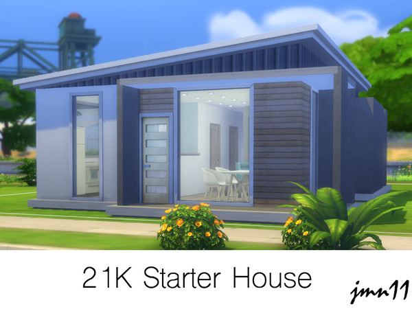 Sims 4 — 21K Starter House by jmn11 — A modern starter house with a value of 21000 simoleons. The house has 2 bedrooms