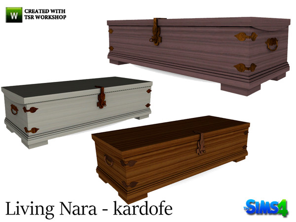 Sims 4 — kardofe_Living Nara_CoffeeTable by kardofe — Old trunk used as a nice coffee table