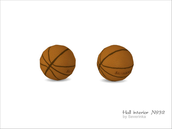 Sims 4 — [Hall interior N932] Basketball by Severinka_ — Basketball (decor) From the set 'Hall interior N932' 1 color