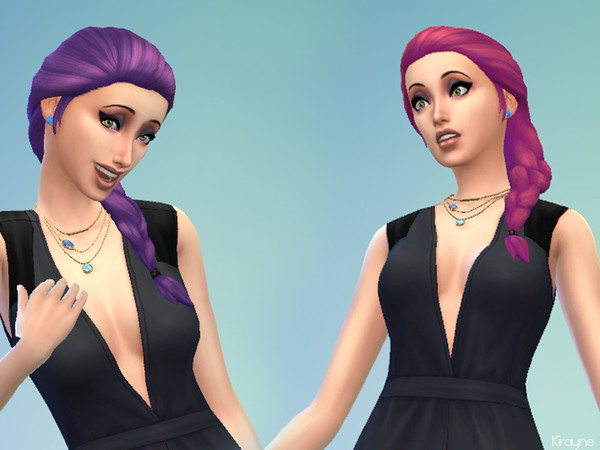 Sims 4 — Kirayne - French Side Braid Recolor - Spa Day GP needed by Kirayne — Spa Day game pack needed. Basic recolor of