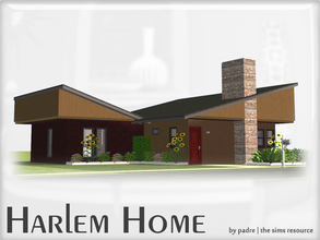 Sims 2 — Harlem Mid Century Modern Home by Padre — A mid century, 1 bed home to compliment my Harlem sets. All CC within