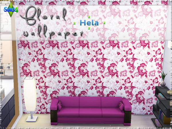 Sims 4 — Floral wallpaper set for the sims 4 by Hela22222 — Floral wallpaper set for the sims 4