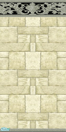 Sims 2 — La Royale Wall-Olive Green with paneling by Sheera — Part of my La Royale Walls and Floors Set. Enjoy ! ! !