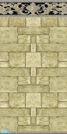 Sims 2 — La Royale Wall - Ivory with paneling by Sheera — Part of my La Royale Walls and Floors Set. Enjoy ! ! !