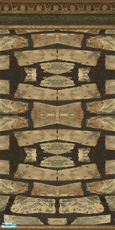 Sims 2 — 3 Elements Wall - Earth with paneling by Sheera — Part of my 3 Elements walls and floors set, Enjoy ! ! !