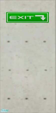 Sims 2 — Underground Exit Concrete Wallings - Ind by flashmaster — Expert wall signage...telling you where to go when