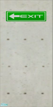 Sims 2 — Underground Exit Concrete Wallings - Ind by flashmaster — Expert wall signage...telling you where to go when