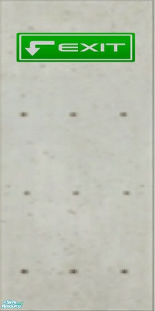 Sims 2 — Underground Exit Concrete Wallings - Ind by flashmaster — Expert Wall Signage...telling you where to go when