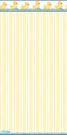 Sims 2 — Ducky Wallpapers - Yellow Stripe by foxysensei — Cute duckies wallpaper for your Sim's nurseries or children's