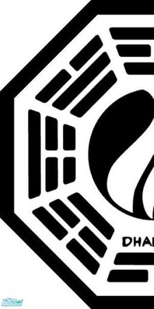 Sims 2 — Dharma Labs Walls - Flame Logo - Left by poohbear7882 — This is the left half only! In order for the logo to