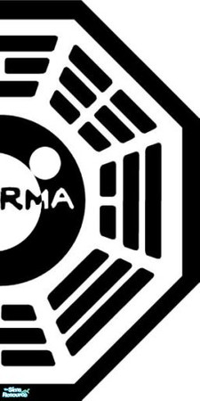 Sims 2 — Dharma Labs Walls - Logo 2 - Right by poohbear7882 — This is the right half only! In order for the logo to