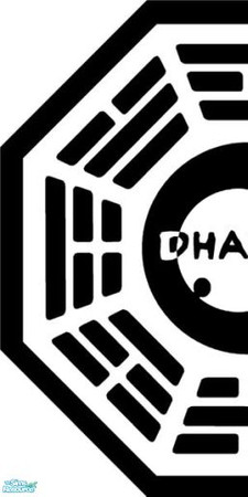Sims 2 — Dharma Labs Walls - Logo 2 - Left by poohbear7882 — This is the left half only! In order for the logo to show