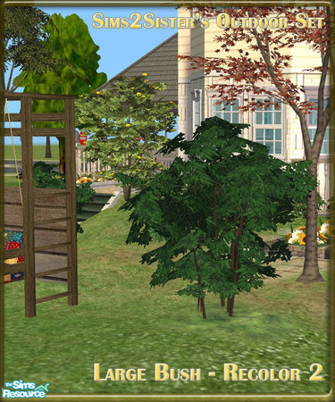 Sims 2 — S2S Outdoor Set - Large Bush Recolor2 by sims2sisters — 