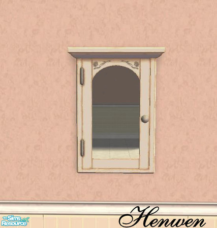 Sims 2 — Country Bath Mirror White  by Henwen — A whiter shade than the original. Still has that antiqued look.