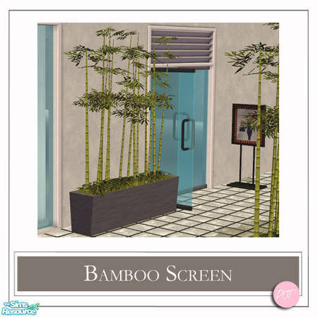 Sims 2 — Bamboo Screen Stone by DOT — Bamboo Screen Stone A Bamboo Screen Planter. Sims2 by DOT of The Sims Resource.