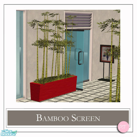 Sims 2 — Bamboo Screen Red by DOT — Bamboo Screen Red A Bamboo Screen Planter. Sims2 by DOT of The Sims Resource.