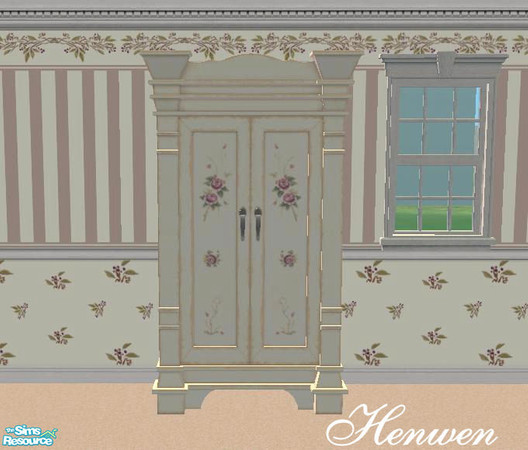 Sims 2 — Country Armoire White by Henwen — A whiter shade than the original. Still has that antiqued look.