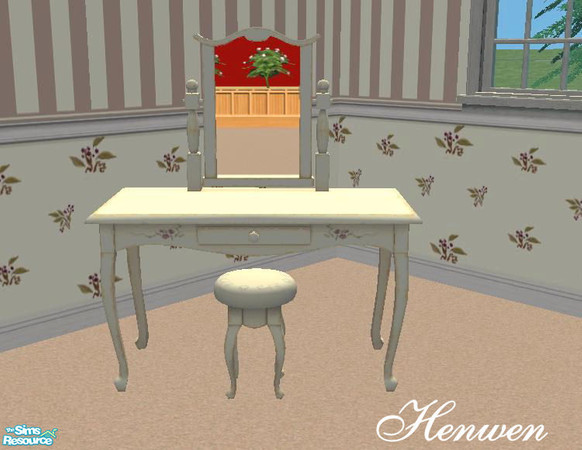 Sims 2 — Country Vanity White by Henwen — A whiter shade than the original. Still has that antiqued look.