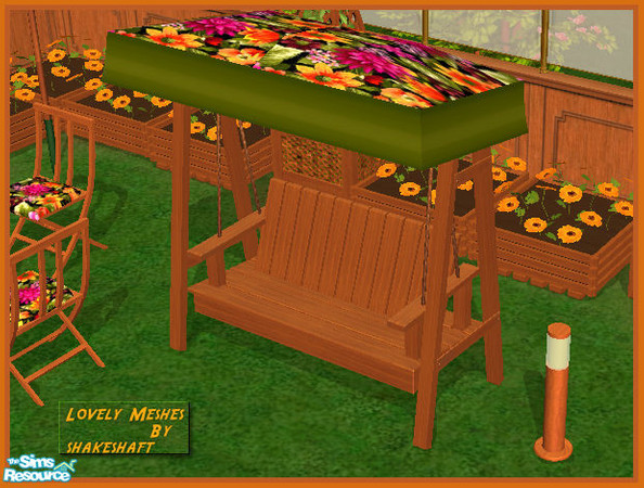 Sims 2 — Brown Eyed Susan's Patio - Garden Swing by Betsy4arts — A colorful rich patio garten swing that is a recolor of