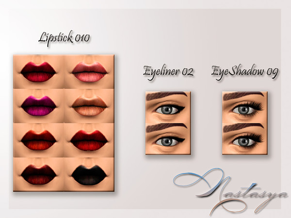 Sims 4 — Lipstick 010 by Nastasya2 — Lipstick. It has 8 colors.