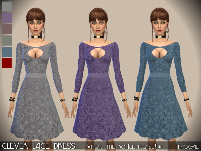 The Sims Resource - Clever Lace Dress