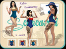 Sims 4 — Retro Swimwear by scancarrelli2 — This set contains Scancarrelli's 3 color Retro swimwear package for the Sims