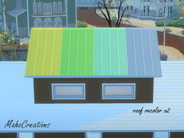 Sims 4 — Roof Recolor v2 by MahoCreations — 4 new bright and shiny colors