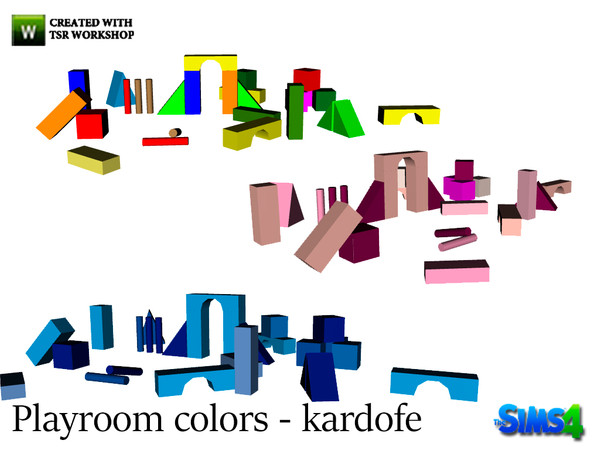 Sims 4 — kardofe_Playroom colors_blocks by kardofe — Construction sets, wooden parts 