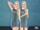 Sims 4 — Heavy Crown : Glitterball by Heavy_Crown — A mini glitter dress, perfect for Christmas. Standalone item with 2