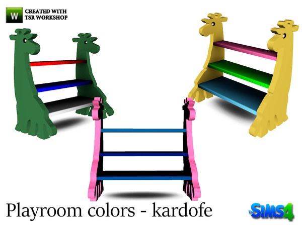 Sims 4 — kardofe_Playroom colors_shelving by kardofe — Fun shelf with shaped side giraffe