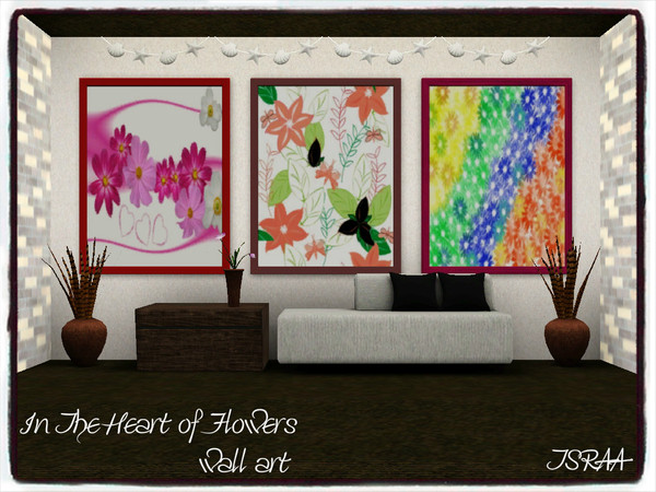 Sims 3 — In The Heart of Flowers by Xodess — This lovely set of paintings is just a single file with three different