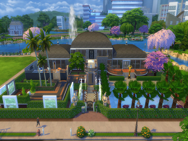 Sims 4 — Lux Home by atoma07 — Contemporary home featuring kitchen, dining room, living room, bedroomx3(1 parents,1 young