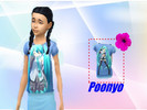 Sims 4 — Hatsune Miku blouse by Poonyo — I hope you like Heart Background This Blouse What I created :) ~ Poonyo