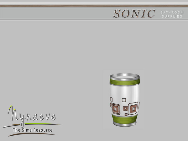 Sims 4 — Sonic Tumbler Cup by NynaeveDesign — Sonic Bathroom Supplies - Tumbler Cup Located in: Decor - Clutter Decor -