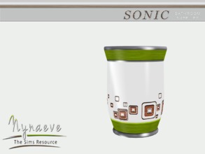 Sims 3 — Sonic Wastebasket by NynaeveDesign — Sonic Bathroom Supplies - Wastebasket Located in: Appliances -