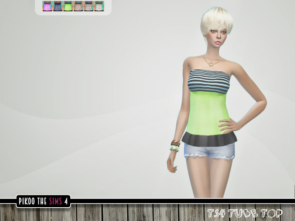 Sims 4 — [TS4]_PikooFemTop04 by pikoo — Tube tops for your female sims 4 resident. Hope you guys love it. Please dont