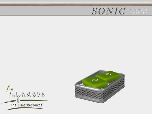 Sims 3 — Sonic Soap Dish by NynaeveDesign — Sonic Bathroom Supplies - Soap Dish Located in: Decor - Miscellaneous Decor
