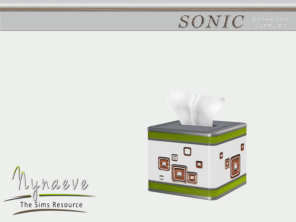 Sims 3 — Sonic Tissue Cover by NynaeveDesign — Sonic Bathroom Supplies - Tissue Cover Located in: Decor - Miscellaneous