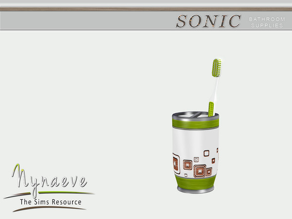 Sims 3 — Sonic Toothbrush Holder by NynaeveDesign — Sonic Bathroom Supplies - Toothbrush Holder Located in: Decor -