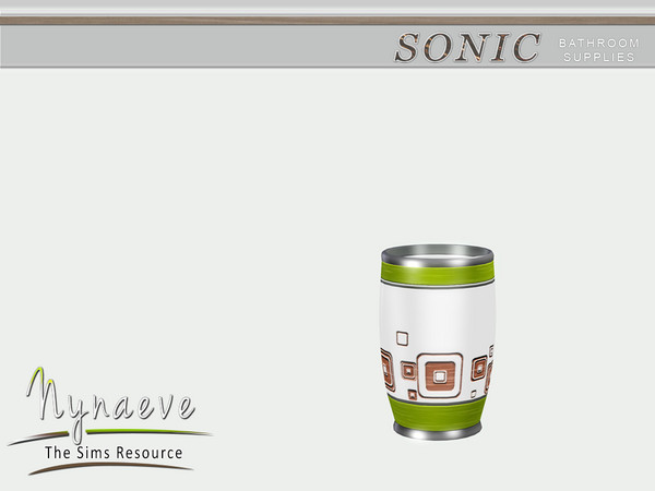 Sims 3 — Sonic Tumbler Cup by NynaeveDesign — Sonic Bathroom Supplies - Tumbler Cup Located in: Decor - Miscellaneous