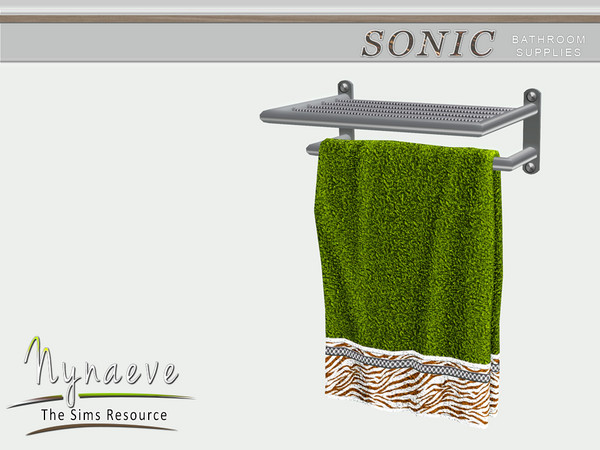 Sims 3 — Sonic Towel Rack by NynaeveDesign — Sonic Bathroom Supplies - Towel Rack Located in: Decor - Miscellaneous Decor
