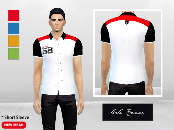 The Sims Resource - Stanza Button-Up Polo
