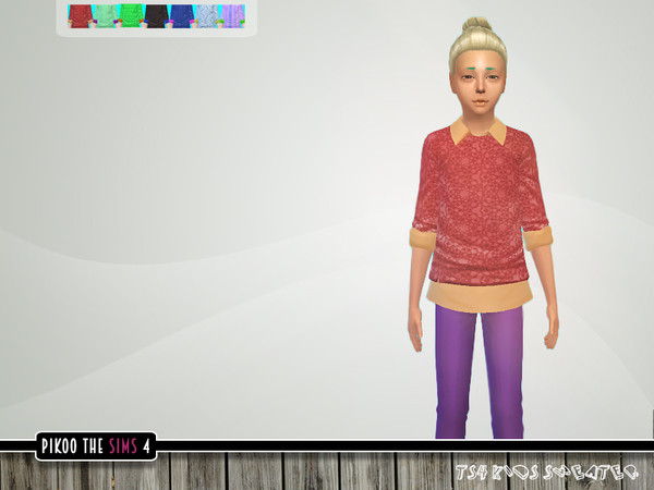 Sims 4 — [TS4]_PikooFemTop05 by pikoo — Lovely sweater for childs. Hope you guys love it. Please dont re-upload it