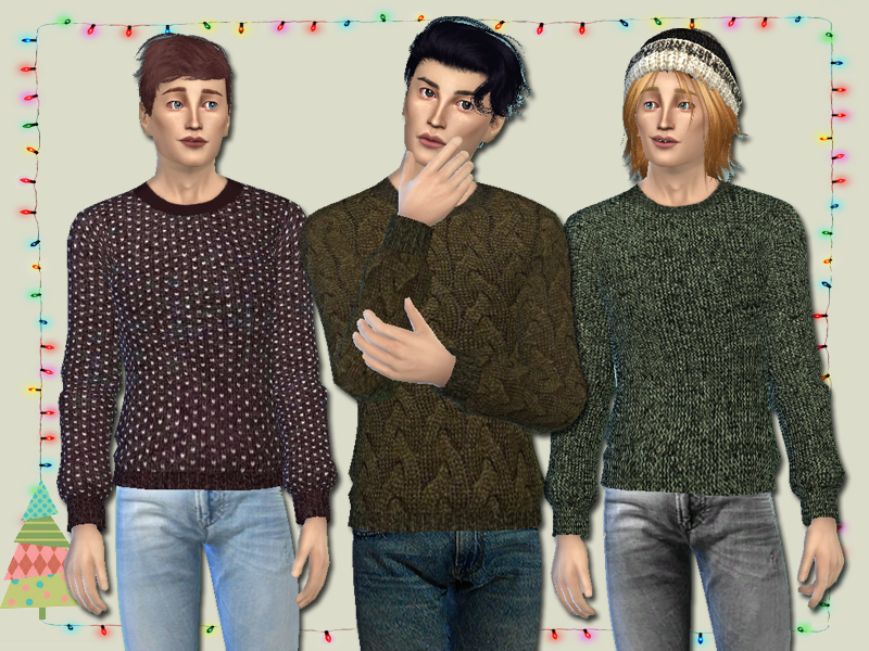 The Sims Resource - Knit Jumpers for Him - Spa Day GP needed