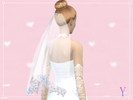Sims 4 — [Elza]wedding veil by ElzaScarlet — The wedding veil is available 