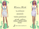Sims 4 — Winter Walk by JonconCouture — Winter walk is a dress with 5 colors! This includes blue, pink, mint, lilac and
