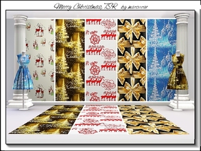 Sims 3 — Merry Christmas, TSR_marcorse by marcorse — Christmas Greetings from me to all at TSR. Five Christmas patterns