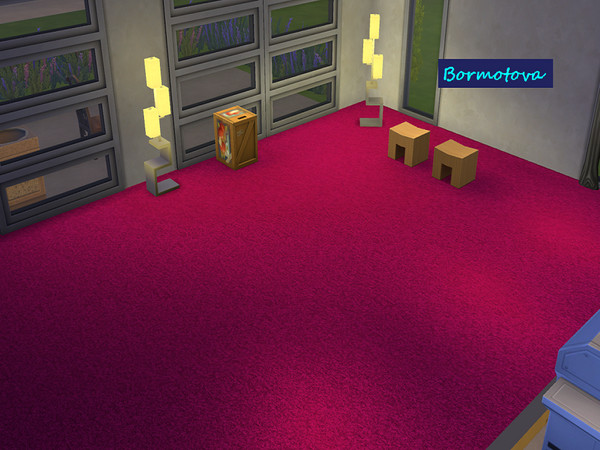 Sims 4 — Pink Rose Cut Pile Carpet by abormotova2 — Rosey Pink Medium Length Cut Pile Carpet